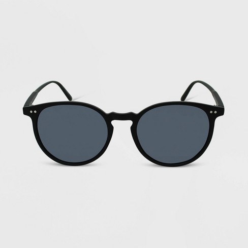 Black round sunglasses for 2024 men