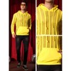 Lars Amadeus Men's Long Sleeves See Through Striped Hoodie Pullover Shirts - 4 of 4