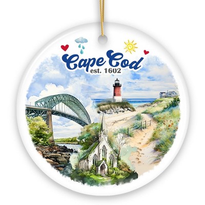Serene and Vintage Cape Cod Massachusetts Ornament, Rustic Christmas Souvenir and Gift| OrnamentallyYou