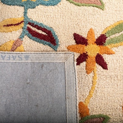 Blossom Beige Multicolor Hand-Knotted Wool Area Rug