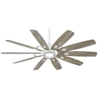 65" Minka Aire Barn Flat White LED Large Smart Ceiling Fan