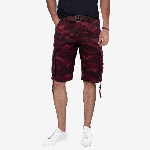 X Ray Men's 12.5 Inseam Cargo Shorts In Burgundy Camo Size 36 : Target