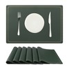 Unique Bargains Dining Room Heat Resistant Modern Faux Leather Placemats 18 x 12 Inches 6 Pcs - 3 of 4