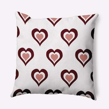 16"x16" Valentine's Day Burning Love Square Throw Pillow Burgundy - e by design
