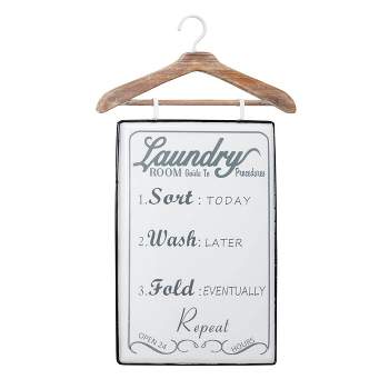 Farmhouse Words and text Metal Wall Decor White - Olivia & May