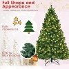7.5ft Prelit Christmas Tree, Artificial Christmas Tree  w/ 1405 PVC Branch, Pre-Strung 400 Warm White LED Lights - 3 of 4
