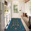 Area Rugs for Living Room Bedroom Washable Floral Rug Soft Non Slip Low Pile Throw Rug Home Decor - 3 of 4