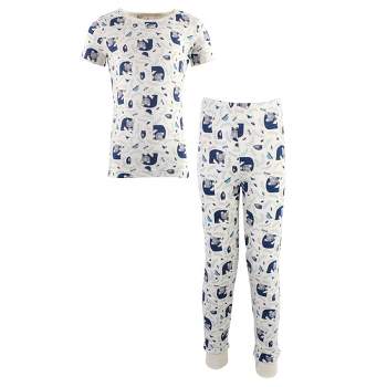 Touched by Nature Baby, Toddler and Kids Unisex Organic Cotton Tight-Fit Pajama Set, Woodland