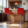 FURNIinspire Counter and Bar Stools 2 Pieces High Chair Bar Stools Counter Height Bar Stools Barstools for Kitchen Counter, Red, 17.32"*20.08"*37.01" - 2 of 4