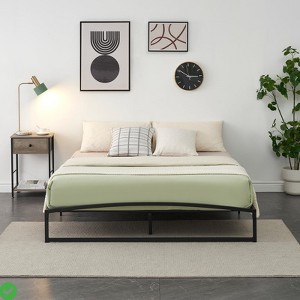 Low Bed Frame Full Size - 6 Inch Heavy Duty Metal Platform Mattress Foundation No Box Spring Needed  Noise-Free - 1 of 4