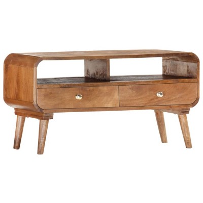 vidaXL TV Cabinet 35.4 inches x13.8 inches x18.5 inches  Solid Mango Wood