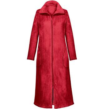 Collections Etc Cozy Plush Zip-front Robe