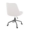 TiramisuBest White PU Leather Contemporary Adjustable Office Chair with Casters, 360¡ã Swivel - 3 of 4