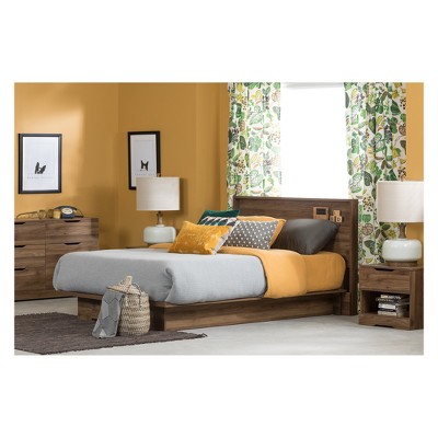 Holland Contemporary 1-Drawer Nightstand in Natural Walnut