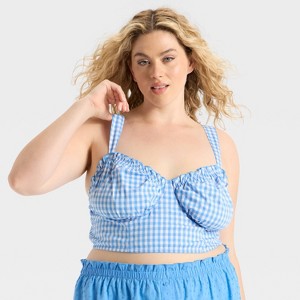 Women's Woven Corset Bra - Colsie™ - 1 of 3