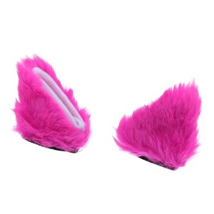 Unique Bargains Universal Bicycle Motorcycle Helmet Decor Accessory Rose Red White 1 Pair - 1 of 4