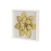 HomeRoots 12" X 13" Gold Flower Wood and Metal Wall Decor - 4 of 4