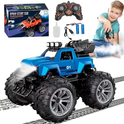 INFURNIC Toy Vehicles Bigfoot Stunt Car Racing Toy Extreme Action Fun for Kids Outdoor Play, Blue, 5.85"*5.46"*8.19"