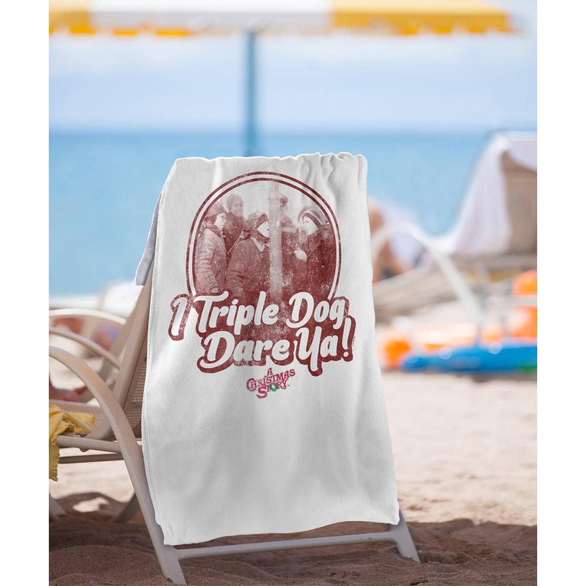 A Christmas Story Triple Dog Dare Ya 30" x 60" Beach Towel - thumbnail 2