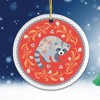 Minimalist Scandinavian Raccoon Ornament| OrnamentallyYou - 4 of 4