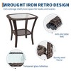 Outdoor Swivel Wicker Sliding Patio Chairs with Table Set, 3-Piece Outdoor Bistro Set with 4-Inch Thick Cushions and Coffee Table - 3 of 4