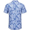 Men's Casual Cuban Short Sleeve Button Down Beach Shirt with Pocket - 3 of 4