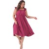 Agnes Orinda Women's Plus Size Ruffle Cap Sleeve Shirred Waist Beach Summer A Line Sundresses - 3 of 4
