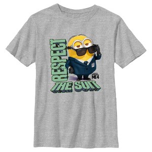 Boy's Despicable Me 4 Dave Respect the Suit T-Shirt - 1 of 4