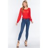 Slickblue Chiffon Smocked Top, Long Sleeve, Versatile Casual & Stylish Look, Lightweight Fit, Black, S - 3 of 4