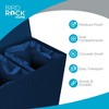 BirdRock Home Double Linen Laundry Hamper with Lid and Removable Liner - Navy - 3 of 4