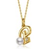 Personalized 14K Gold Plated Initial Pearl Pendant Necklace for all ages: A Charming gold Elegant Keepsake Gift - 3 of 3