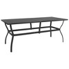 vidaXL Outdoor Dining Table Patio Table Porch Deck Garden Furniture Steel - 2 of 4