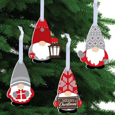 Big Dot of Happiness Christmas Gnomes - Holiday Party Decorations - Christmas Tree Ornaments - Set of 12