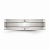 Black Bow Jewelry Stainless Steel, 6mm Flat Grooved Unisex Comfort Fit Band - 3 of 4