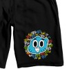 The Amazing World Of Gumball Character & Scribble Text Adult Black Sleep Pajama Shorts - 2 of 4