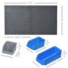 44 PCS Wall Mounted Pegboard Tool Organizer Rack Kit with Various Sized Storage Bins, Pegboard and Hooks - 3 of 4