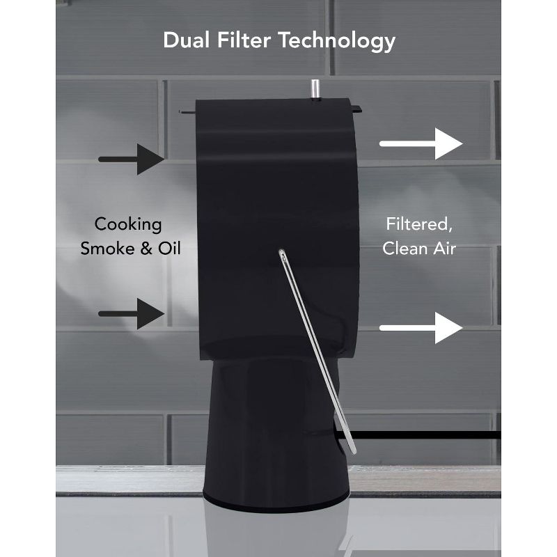 AirHood | Portable Kitchen Air Cleaner with Activated Charcoal Filter & Stainless-steel Oil Filter, 5 of 6