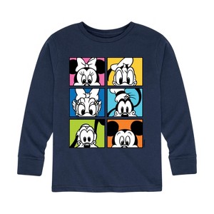 Boys' - Disney - Mickey Friends Grid Long Sleeve Graphic T-Shirt - 1 of 4