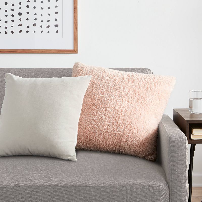 Faux Shearling Square Pillow - Room Essentials™, 4 of 9