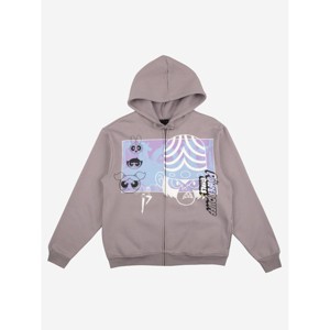 Powerpuff Girls Character Outlines Long Sleeve Pepper Adult Zip Hoodie - 1 of 4