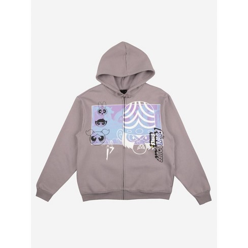 Powerpuff Girls Character Outlines Long Sleeve Pepper Adult Zip Hoodie Target
