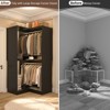 Besiost Corner Closet Organizer with Hanging Rods, Freestanding Closet System - 3 of 4