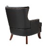 Set of 2 Gonzalo Mid-century Modern Vegan Leather ergonomic Accent Armchair | ARTFUL LIVING DESIGN - 4 of 4