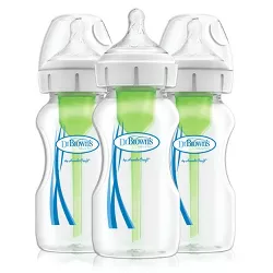 Dr. Brown's Options+ Wide-Neck Anti-Colic Baby Bottle - 9oz/3pk