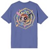 Powerpuff Girls Character Spiral & Shooting Stars Adult Periwinkle Crew Neck Short Sleeve T-shirt - 2 of 4