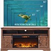 SinCiDo Fireplace TV Stand for 75" TV  w/ Fireplace & Sliding Barn Door, w/ Remote Control, 3D Flame, Fire Place TV Stands for Living Room - 3 of 4
