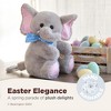 Bearington Dotty Daisy The Stuffed Elephant, 10 Inch Elephant Stuffed Animal, Easter Stuffed Animal - 3 of 4