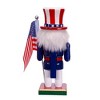 9.25 In Wooden American Nutcracker America Flag Patriotic Decorative Nutcrackers - 3 of 3