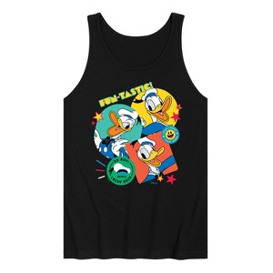 Men's - Disney - Donald Duck Sticker Look Graphic Tank Top - 1 of 3
