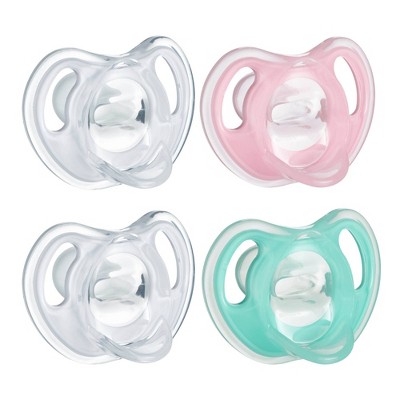 Photo 1 of Tommee Tippee Ultra-light 4pk Silicone Baby Pacifier 0-6 Months - Pink/Green